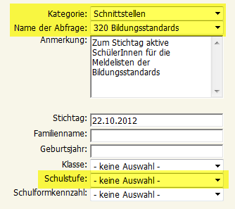 Dynamische Suche Bildungsstandards