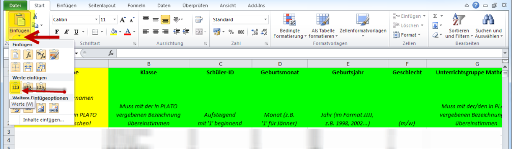 Bildungsstandards Datenaufbereitung